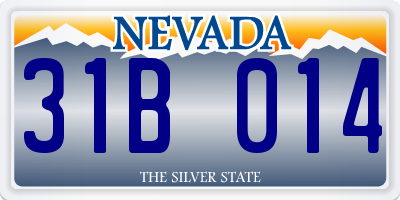 NV license plate 31B014