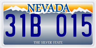 NV license plate 31B015