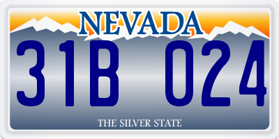 NV license plate 31B024