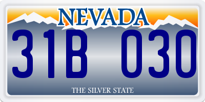 NV license plate 31B030