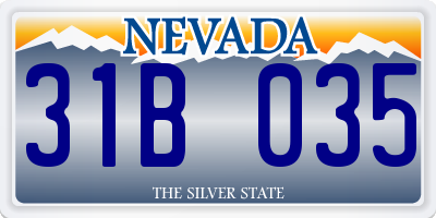 NV license plate 31B035