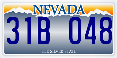 NV license plate 31B048
