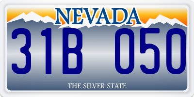 NV license plate 31B050