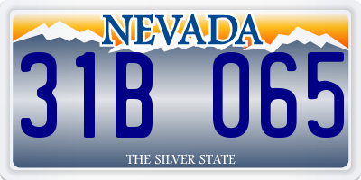 NV license plate 31B065