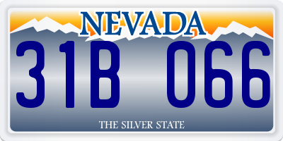 NV license plate 31B066
