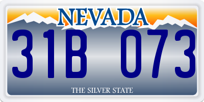 NV license plate 31B073
