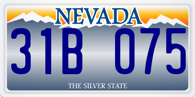 NV license plate 31B075