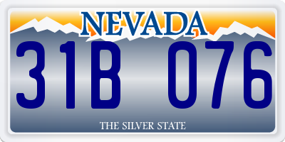 NV license plate 31B076