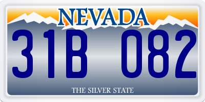 NV license plate 31B082