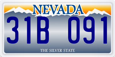 NV license plate 31B091