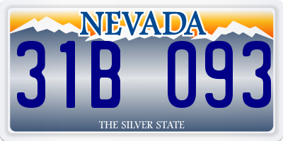 NV license plate 31B093