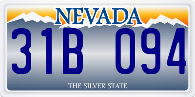 NV license plate 31B094