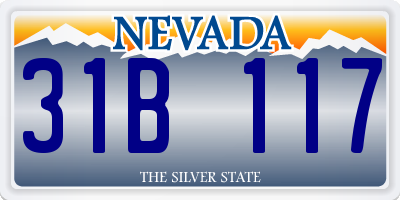 NV license plate 31B117