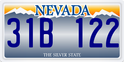 NV license plate 31B122