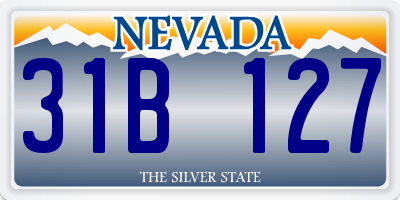 NV license plate 31B127