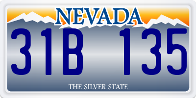 NV license plate 31B135