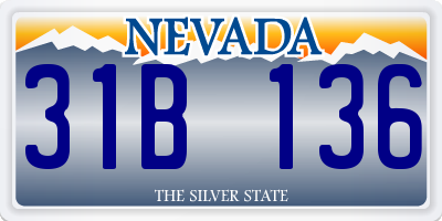 NV license plate 31B136