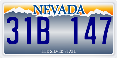NV license plate 31B147