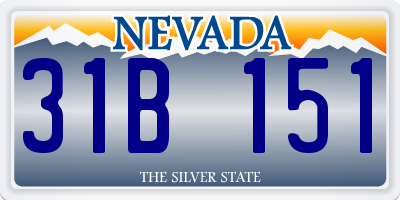 NV license plate 31B151