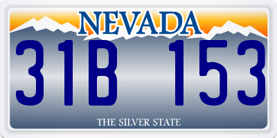 NV license plate 31B153