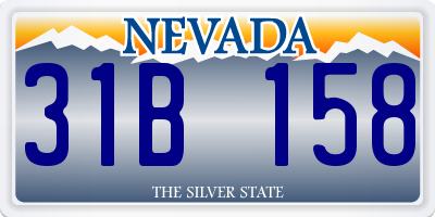 NV license plate 31B158