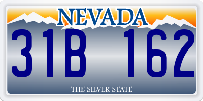 NV license plate 31B162