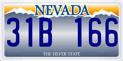 NV license plate 31B166