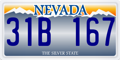 NV license plate 31B167