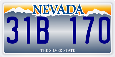 NV license plate 31B170