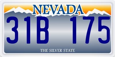 NV license plate 31B175