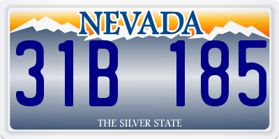 NV license plate 31B185