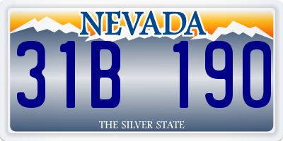 NV license plate 31B190