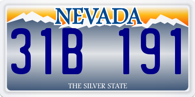 NV license plate 31B191