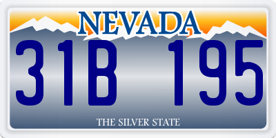 NV license plate 31B195