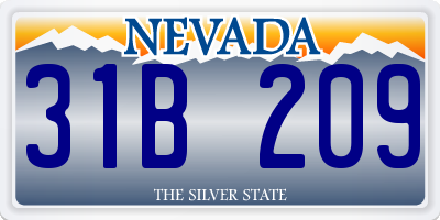 NV license plate 31B209
