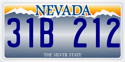 NV license plate 31B212