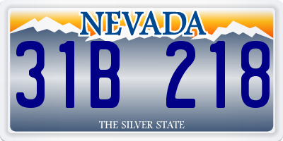 NV license plate 31B218