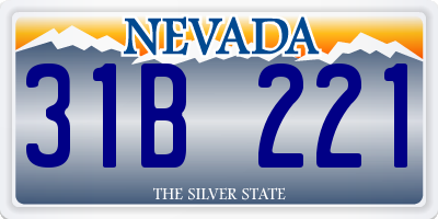NV license plate 31B221