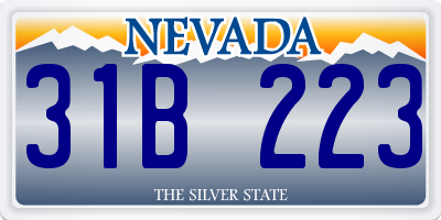 NV license plate 31B223