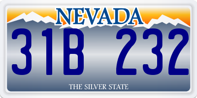 NV license plate 31B232