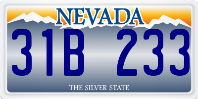 NV license plate 31B233