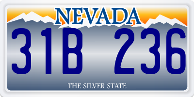 NV license plate 31B236