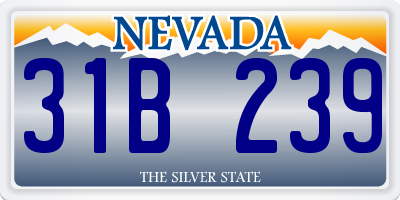 NV license plate 31B239