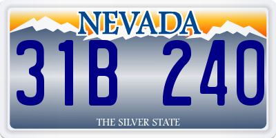 NV license plate 31B240