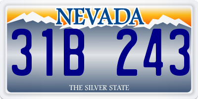 NV license plate 31B243