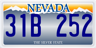 NV license plate 31B252