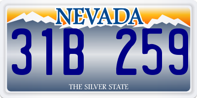 NV license plate 31B259