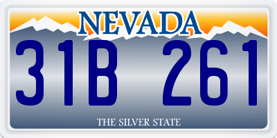 NV license plate 31B261