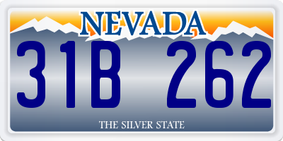 NV license plate 31B262