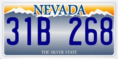 NV license plate 31B268